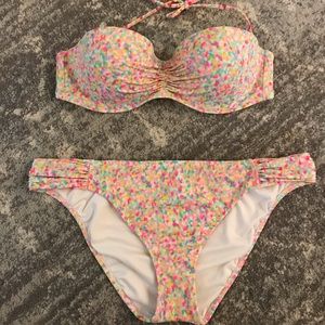 VS Strapless Bikini - 36C Top - L Bottoms